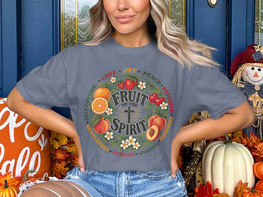 Fruit of the Spirit T-Shirt — Vintage Floral Faith Tee